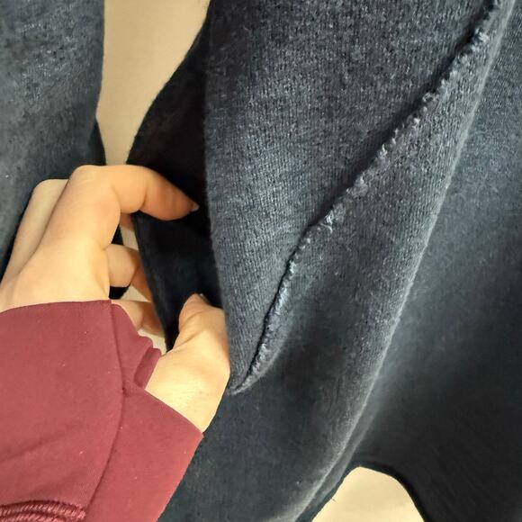 Cut Loose Blue Sweater Dress Tunic Sweatshirt 100% Cotton Pockets Lagenlook M - Picture 6 of 6